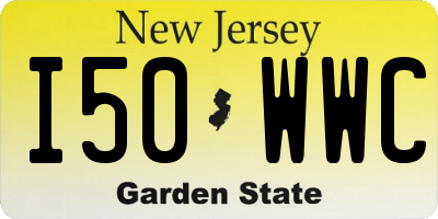 NJ license plate I50WWC