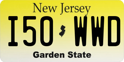 NJ license plate I50WWD