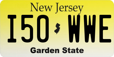 NJ license plate I50WWE