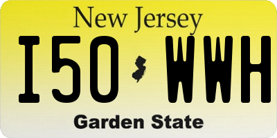 NJ license plate I50WWH