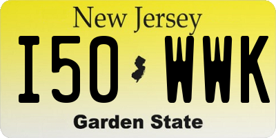 NJ license plate I50WWK