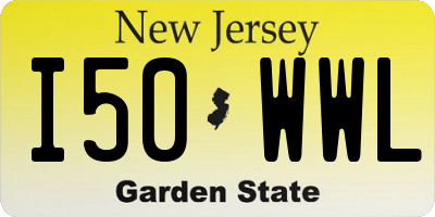 NJ license plate I50WWL