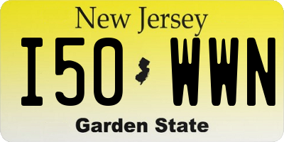 NJ license plate I50WWN