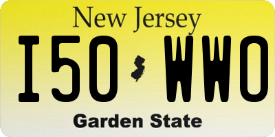 NJ license plate I50WWO