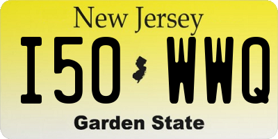 NJ license plate I50WWQ