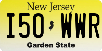 NJ license plate I50WWR