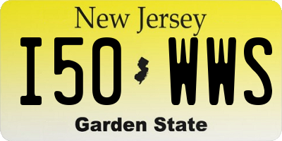 NJ license plate I50WWS