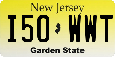 NJ license plate I50WWT