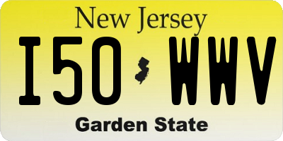 NJ license plate I50WWV