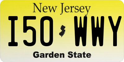NJ license plate I50WWY
