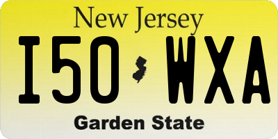 NJ license plate I50WXA