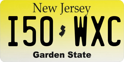 NJ license plate I50WXC