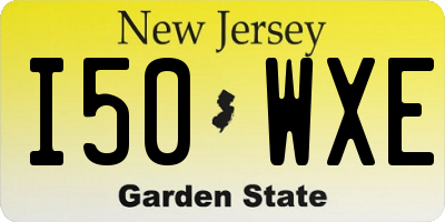 NJ license plate I50WXE