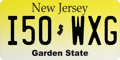NJ license plate I50WXG