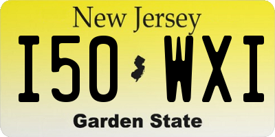 NJ license plate I50WXI