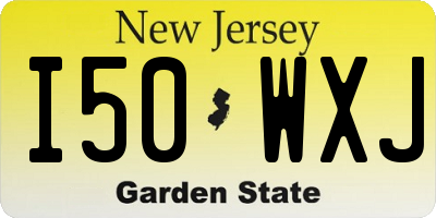 NJ license plate I50WXJ