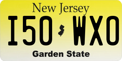 NJ license plate I50WXO