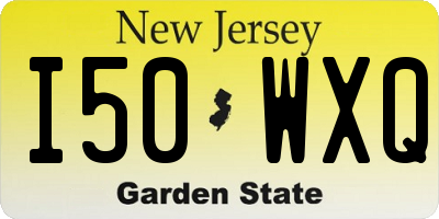 NJ license plate I50WXQ