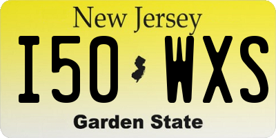 NJ license plate I50WXS
