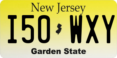NJ license plate I50WXY