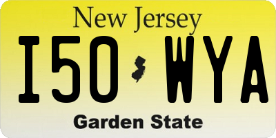 NJ license plate I50WYA
