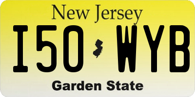 NJ license plate I50WYB