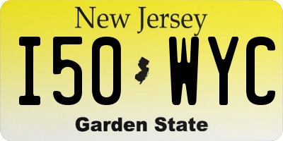 NJ license plate I50WYC