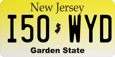 NJ license plate I50WYD