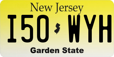 NJ license plate I50WYH
