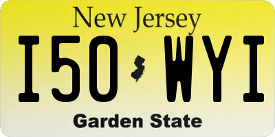 NJ license plate I50WYI