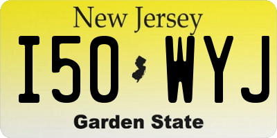 NJ license plate I50WYJ