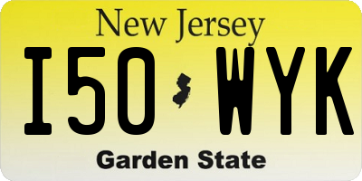 NJ license plate I50WYK