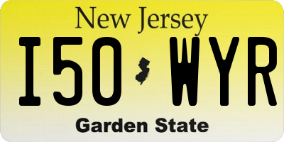 NJ license plate I50WYR