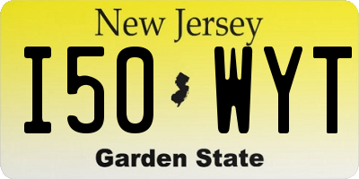 NJ license plate I50WYT