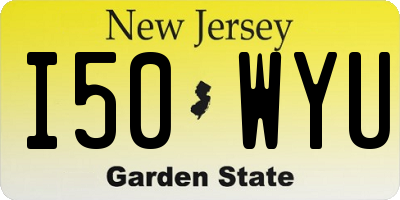 NJ license plate I50WYU