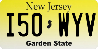 NJ license plate I50WYV