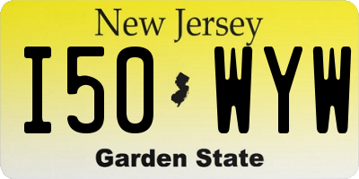 NJ license plate I50WYW