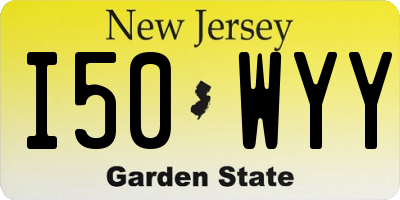 NJ license plate I50WYY