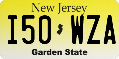 NJ license plate I50WZA