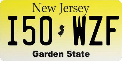 NJ license plate I50WZF