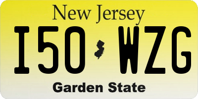 NJ license plate I50WZG