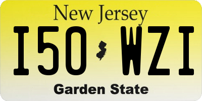 NJ license plate I50WZI
