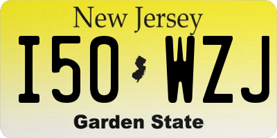 NJ license plate I50WZJ