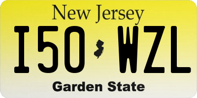 NJ license plate I50WZL