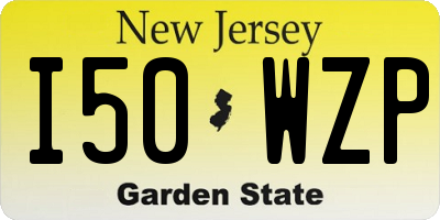 NJ license plate I50WZP