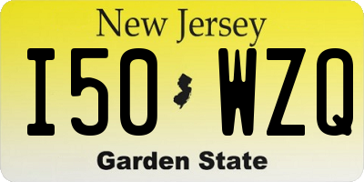 NJ license plate I50WZQ