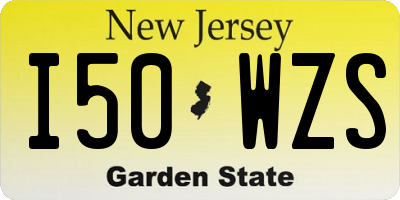 NJ license plate I50WZS