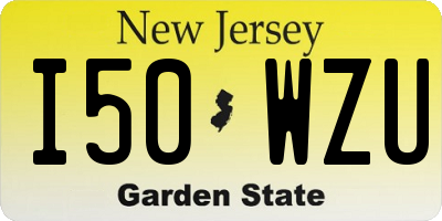 NJ license plate I50WZU