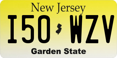 NJ license plate I50WZV