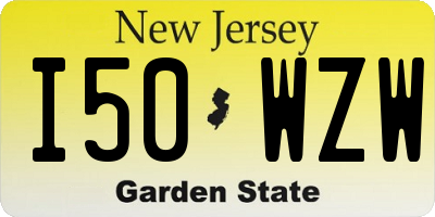 NJ license plate I50WZW
